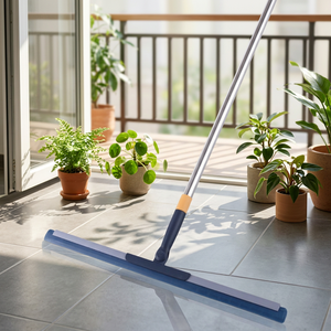 Balai magique 2-en-1 avec raclette à eau et manche long pour nettoyage humide et sec des sols, carrelages de salle de bain et cuisines - Product Image 5