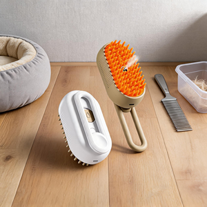 3 in 1 Steam Pet <strong>Brush</strong> for <strong>Cats</strong> Dogs Spray Grooming Comb Self Cleaning Hair Removal Massage <strong>Brush</strong> for Shedding - Product Image 6
