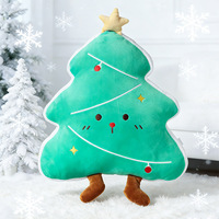 Vente en gros de peluches douces Kawaii de Noël, bonhomme de neige, Père Noël, coussin en peluche, jouets en peluche, décoration de Noël pour la maison, cadeaux de fête de Noël