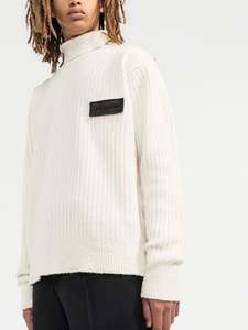 Pull personnalisé pour hommes avec des boutons à la mode, Pull en tricot décontracté à manches longues et à col haut, Pull pour hommes - Product Image 2