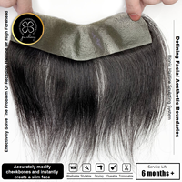 Prothèse capillaire ultra-fine en cheveux Remy pour hommes et femmes, couvre-chignon de haute qualité en cheveux chinois pour la remplacement des cheveux de la calotte