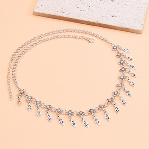 Collar de aleación minimalista con borla y cadena de bambú, estilo antiguo kazajo, accesorio étnico, regalo de <span class=keywords><strong>Kashgar</strong></span>, con diseño de retrato - Product Image 6