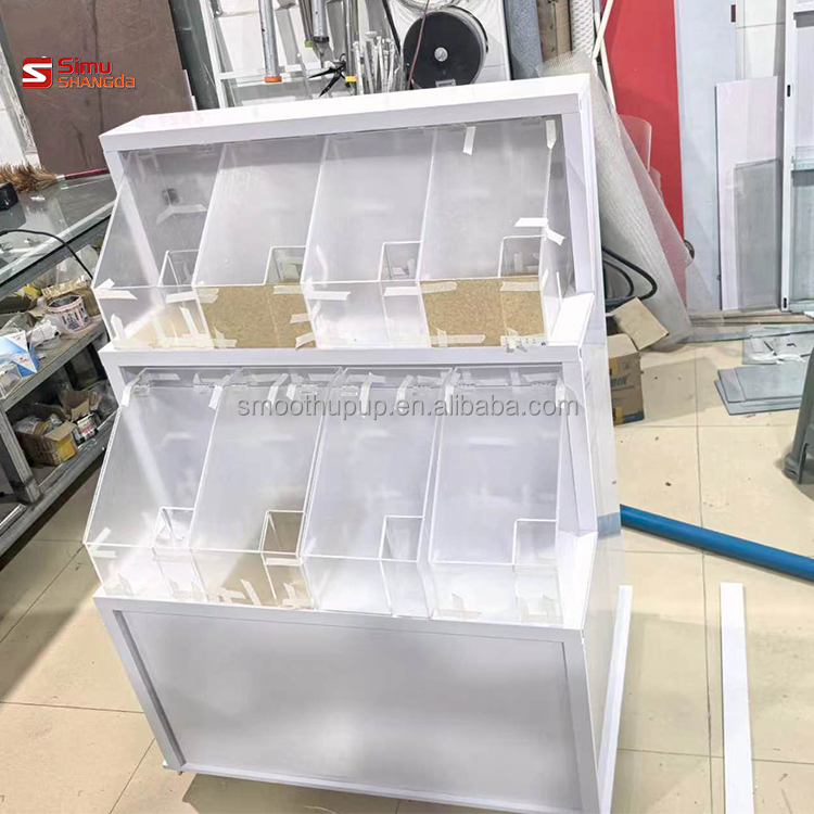 カスタムデザインで自立型アクリルキャンディーボックス表示棚を購入