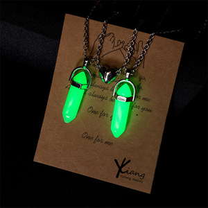 Collana con Ciondolo a Cuore Esagonale in Lega di Zinco Placcata Argento, <span class=keywords><strong>Regalo</strong></span> <span class=keywords><strong>Romantico</strong></span> Unisex <span class=keywords><strong>per</strong></span> Coppie - Product Image 4