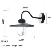 Amerikaanse stijl, eenvoudige, waterdichte ijzeren glazen wandlamp voor buiten, muggenwerend ontwerp, warm wit licht, 3 jaar garantie