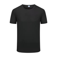 Camiseta Deportiva de Poliéster y Spandex de Secado Rápido, Corte Regular, Color Sólido para Hombre, con Logotipo Personalizado con Impresión Digital en la Parte Delantera