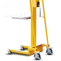 Chariot de levage manuel portable SR Mini, série M, en acier inoxydable, pour transport et levage en intérieur/extérieur, capacité 120 kg, hauteur de levage 1085 mm