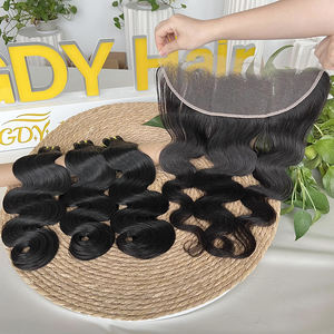 Rambut Manusia Brazil 100% Asli, Paket Grosir <span class=keywords><strong>3</strong></span>+1 dengan Rambut Depan, Tahan Lama, <span class=keywords><strong>3</strong></span> Bundel dalam Satu Paket - Product Image 4