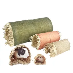 Rabbit Bed Hideaway Toy Small Animal Grass Straw Bunny Cat Tunnel Guinea Pig Chinchilla Ferret Hamsters Rats Bed Rabbit Hutch