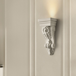 โคมไฟติดผนังสไตล์ฝรั่งเศส ย้อนยุค นอร์ดิก โมเดิร์น สีครีม ดีไซน์แกะสลัก สำหรับห้องนั่งเล่น ห้องนอน ทางเดิน ไฟติดผนังตกแต่ง - Product Image 2
