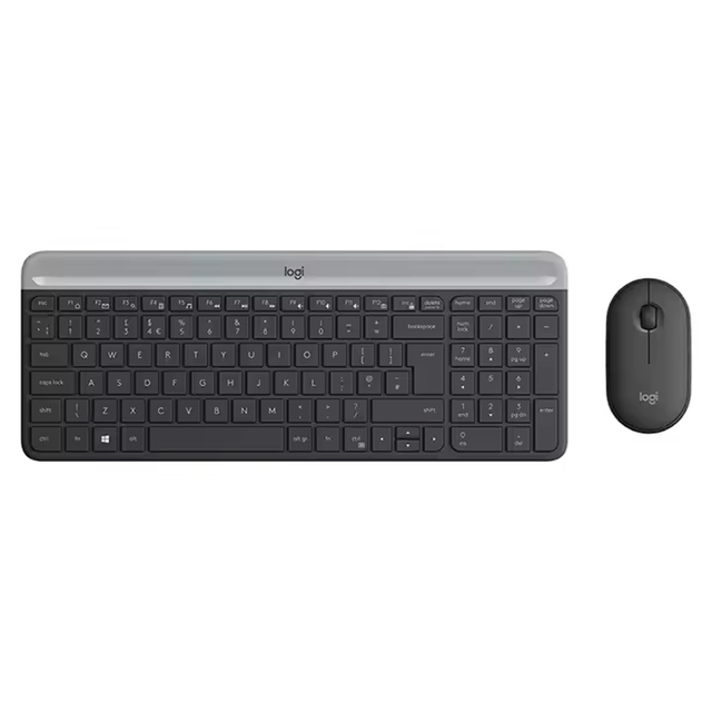 For MK470 Slim Wireless Keyboard and Mouse Combo Ultra-Slim Compact Waterproof Ergonomic Silent Set in Stock