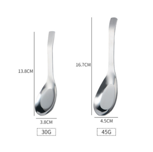 Cuchara de Sopa de Acero Inoxidable para Niños, Hogar y Restaurantes, Fondo Plano, Gran Capacidad, Cuchara para Postre, Buffet Chino, Cafetería, Espátula DFT18 - Product Image 3