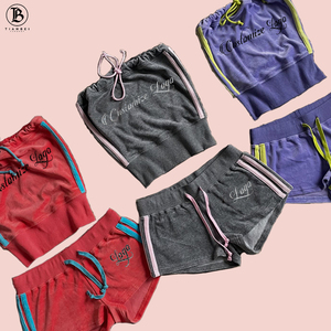 Completo Set Estivo 2026 Nuovi Arrivi Abbigliamento <span class=keywords><strong>Donna</strong></span>: Top Corto Personalizzato e Pantaloncini con Coulisse a Strisce Laterali - Tuta Sportiva Streetwear - Product Image 3