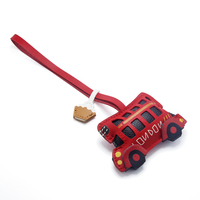 Londres Souvenir Double Decker Bus Rouge PU Bus Porte-clés Sac Pendentif Porte-clés En Cuir Lanière Porte-clés Cadeaux pour Conducteurs De Bus