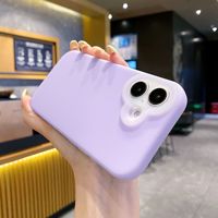 Étuis de Téléphone de Luxe Antichoc en Silicone Liquide Mat pour iPhone 17 16 15 Pro Max avec Protection de Lentille Coques Arrière Funda