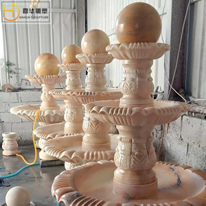 Fuente de Piedra Jiahua, Decoración de Jardín para Exteriores con Diseño Tradicional de Mármol - Product Image 1