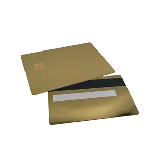 Carte de crédit en métal vierge en acier inoxydable 0.8mm, carte ATM, carte de crédit en métal avec caillot à puces pour la personnalisation