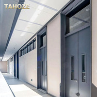 Portes de classe scolaire modernes insonorisées et ignifugées en acier avec panneau de vision et plaque de protection pour bâtiments éducatifs