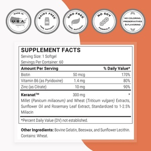 Cápsulas Blandas de Biotina y Vitaminas de Alta Pureza de Marca Privada para el Crecimiento del Cabello y el Mantenimiento de la Salud del Cuero Cabelludo - Product Image 3