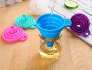 Embudo de Silicona Flexible y Suave, Juego de Embudos de Cocina, Embudo de Silicona de Grado Alimenticio - Product Image 5