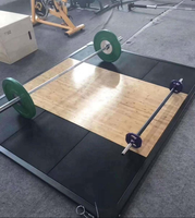 Plateforme de musculation en caoutchouc et bois pour la musculation, équipement de fitness pour salle de sport, à vendre
