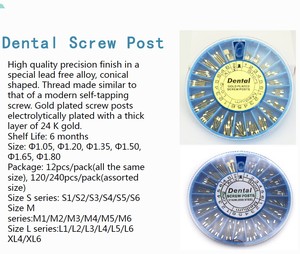 Migliore qualità 120 pz dentale placcato oro vite Post dentale vite impianto forniture dentali canale radicolare endodontico vite Post - Product Image 6