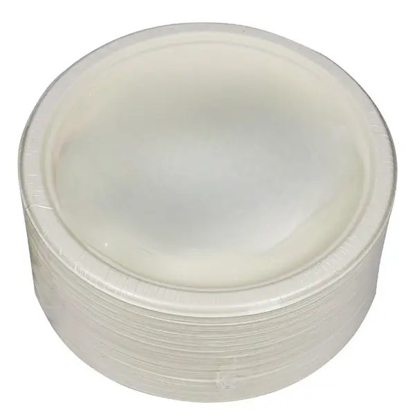 Sıcak tatlılar için beyaz tek kullanımlık satış toptan fiyat yemek tabakları seti plastik