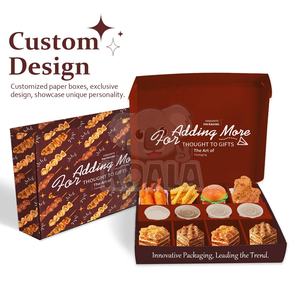 Boîte de papier d'emballage pliante de qualité alimentaire frites poulet chaud nourriture <span class=keywords><strong>pizza</strong></span> avec insertion logo personnalisé en gros impression colorée - Product Image 4