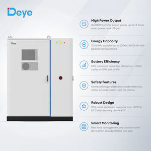 Deye <strong>GE</strong>-F120 Energy Storage System Outdoor Cabinet 120Kwh 360Kwh 3600Kwh Lifepo4 Lithium <strong>Battery</strong> ESS for Solar Storage - Product Image 2