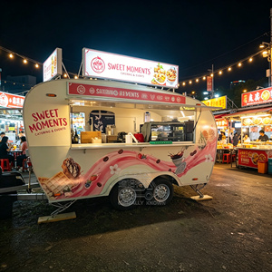 Vintage Food Truck <b>Small</b> <b>Coffee</b> Trailer Full Equipped Mobile Restaurant Pizza Beverage Hot Dog Food Cart - Product Image 3