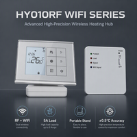 HY010 RF WiFi Termostato de calefacción inalámbrico RF Termostato de calefacción Digital programable RF con soporte para caldera de Gas alimentado por batería