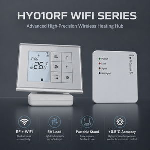 HY010 <span class=keywords><strong>thermostat</strong></span> de chauffage sans fil RF WiFi <span class=keywords><strong>Thermostat</strong></span> de chauffage numérique programmable RF avec support pour chaudière à <span class=keywords><strong>gaz</strong></span> alimenté par batterie - Product Image 6