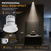 ALLWAY - Foco LED Empotrable Redondo Ultrafino de Aluminio de 12 W y 15 W, Estilo Europeo Moderno, Impermeable IP54