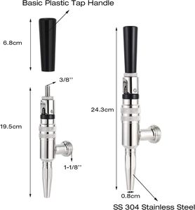 Grifo de café Nitro Cold Brew Coffee Maker <span class=keywords><strong>Kit</strong></span>, Home Brew Acero inoxidable Nitrógeno Grifo de café con dispensador de barril de bloqueo de bola - Product Image 4