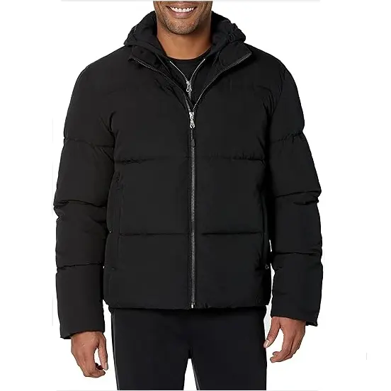 2023 उच्च गुणवत्ता वाले पुरुषों के नकली गर्दन पुफर जैकेट कस्टम पुरुषों सर्दियों के बाहर गर्म जैकेट कोट