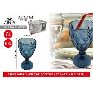 Gobelet en verre bleu Melody 9 x 16,5 cm 33 cl Pack de 6 - Product Image 1