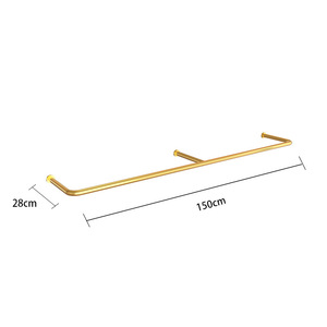 Specchio titanio acciaio inox <span class=keywords><strong>tubo</strong></span> tondo atterraggio medio isola Rack di esposizione appendiabiti negozio appendiabiti - Product Image 5