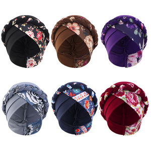 6 Couleurs – Turbans et Foulards Ethniques Africains à Imprimé Floral, Pré-noués, Torsadés, <span class=keywords><strong>pour</strong></span> Femmes – Bonnets <span class=keywords><strong>Chimio</strong></span> et Bandanas - Product Image 2