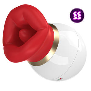 Premier baiser vibrateur charge 3-freq succion langue léchage 10-freq vibrant masturbateur jouets sexuels pour adultes en gros - Product Image 2