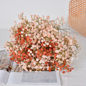 Laixing <b>Artificial</b> Baby's Breath Mixed Colors Soft Rubber Vase <b>Arrangement</b> Home Decor Living Room <b>Flower</b> Decoration - Product Image 4