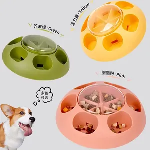 Juguetes de rompecabezas para perros, comedero interactivo tipo push para gatos pequeños y medianos, dispensador de comida lenta, tazón de almacenamiento - Product Image 1