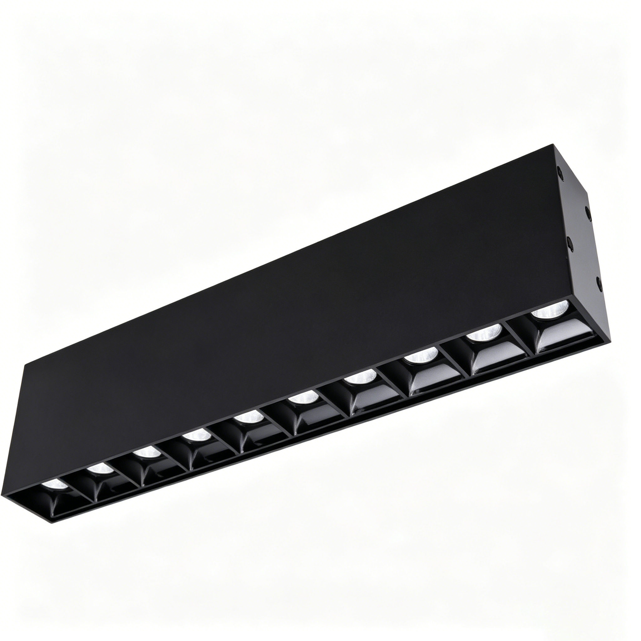 Rectangular Anti-Glare LED Downlight with Grille Lamp Head Indoor Decorative Linear Ceiling Lights