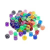 Ensemble de dés de jeu de précision Deskjoy 16 mm, dés carrés en acrylique de 16 mm pour les jeux de rôle et les loisirs, multicolores