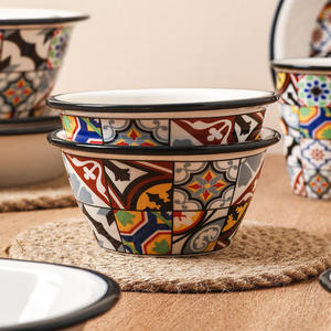 Vajilla de Cerámica Creativa Estilo Bohemio Mediterráneo 2026, Juegos de <span class=keywords><strong>Platos</strong></span> y <span class=keywords><strong>Platos</strong></span> de Porcelana para Restaurante y Hogar - Product Image 2
