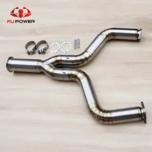 3" 350Z 2009+ VQ37VHR Z34 2012+ 370Z Titanium Mid Y Pipe Exhaust For Nissan 350Z 370Z Muffler Exhaust