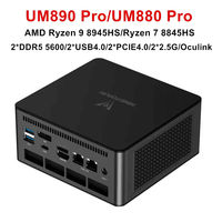 Minisforum UM890PRO Mini PC R9 8945HS Mini computadora de factor de forma pequeño de alto rendimiento para estación de trabajo de oficina de juegos