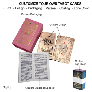Set di carte dei tarocchi stampate a caldo personalizzate Design Dropshipping le tue carte dei tarocchi rosa stampate carte oracolo fatte in Cina - Product Image 5