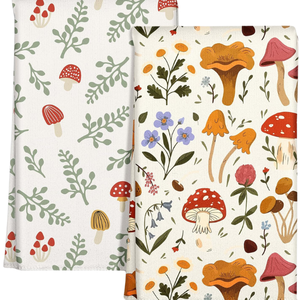 Toallas de saco de harina de algodón 100% personalizadas | Toallas de cocina de color sólido liso con tela de logotipo de patrones impresos - Product Image 1