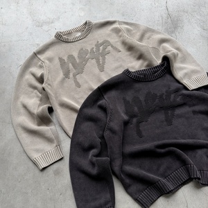 USA Free tax Y2K moda uomo <span class=keywords><strong>Jacquard</strong></span> stampa Streetwear Pullover con Logo personalizzato <span class=keywords><strong>maglieria</strong></span> con ricamo maglione lavorato a maglia - Product Image 1