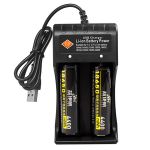 2-חריצים ניידים 18650 מטען USB ליתיום-יון מטען